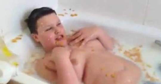 Time to celebrate with a cereal bath!