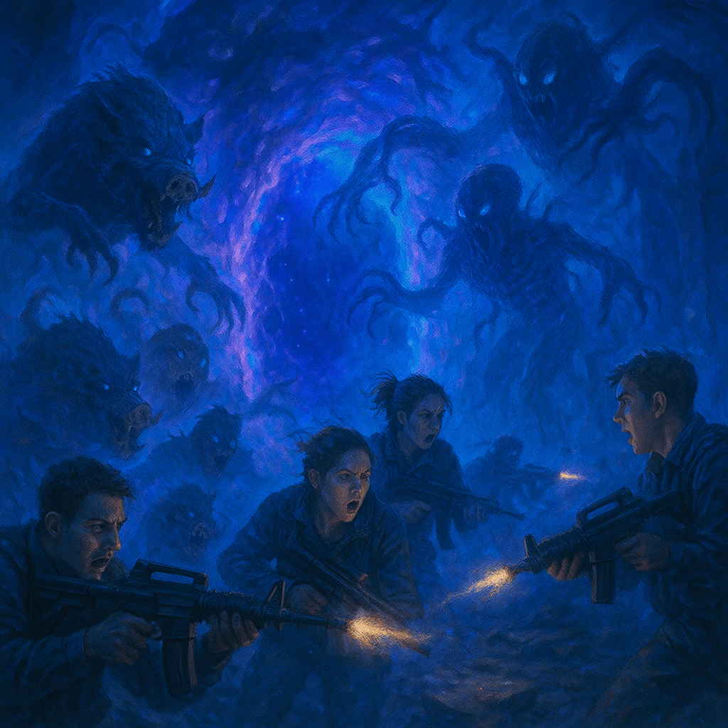 First-Person Shooters as Recruitment Hubs for an Interdimensional War